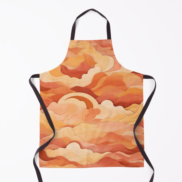 Item preview, Wave Pattern -  Orange Sky Wave ; Curved Line designed and sold by PatternInArt.
