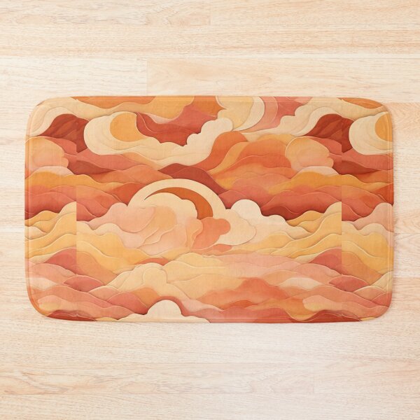 Item preview, Wave Pattern -  Orange Sky Wave ; Curved Line designed and sold by PatternInArt.
