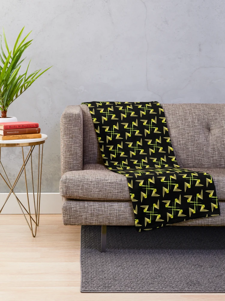 Thumbnail 2 of 6, Throw Blanket, Yellow rays pattern designed and sold by Meo Design.