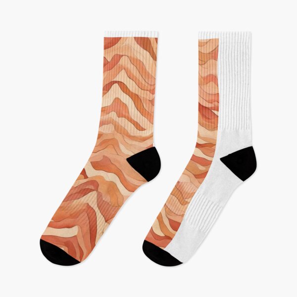 Item preview, Wave Pattern -  Orange Mountain Wave ; Curved Line designed and sold by PatternInArt.