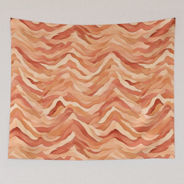 Item preview, Wave Pattern -  Orange Mountain Wave ; Curved Line designed and sold by PatternInArt.