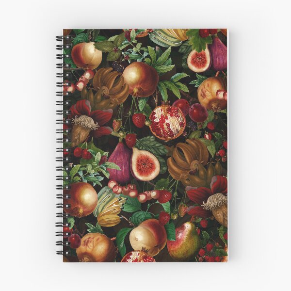 Item preview, Midnight Vintage Tropical Fruits Garden Pattern - black v designed and sold by UtArt.