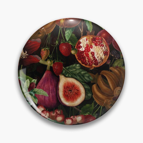 Item preview, Midnight Vintage Tropical Fruits Garden Pattern - black v designed and sold by UtArt.