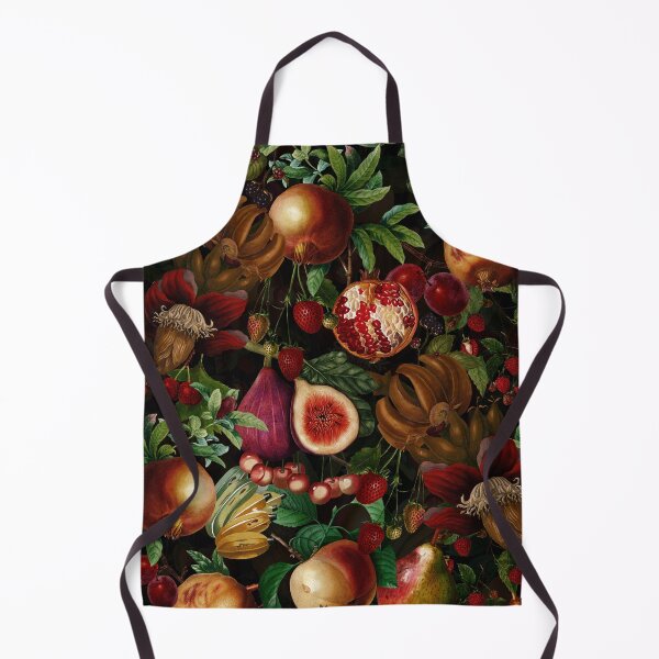 Item preview, Midnight Vintage Tropical Fruits Garden Pattern - black v designed and sold by UtArt.