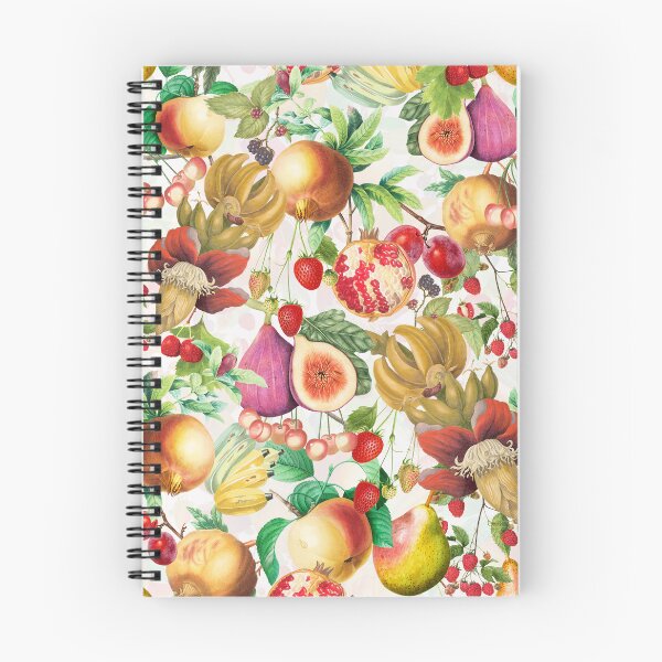 Item preview, Midnight Vintage Tropical Fruits Garden Pattern - white Nightgarden designed and sold by UtArt.