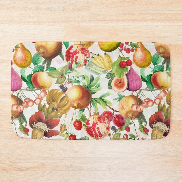 Item preview, Midnight Vintage Tropical Fruits Garden Pattern - white Nightgarden designed and sold by UtArt.