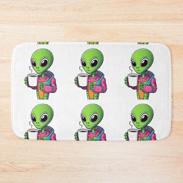 Item preview, alien drinking coffee designed and sold by Catfighter.