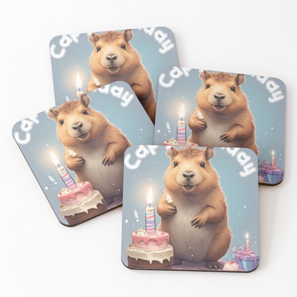 Item preview, Capybara Birthday, Capy Birthday designed and sold by Mandala108.