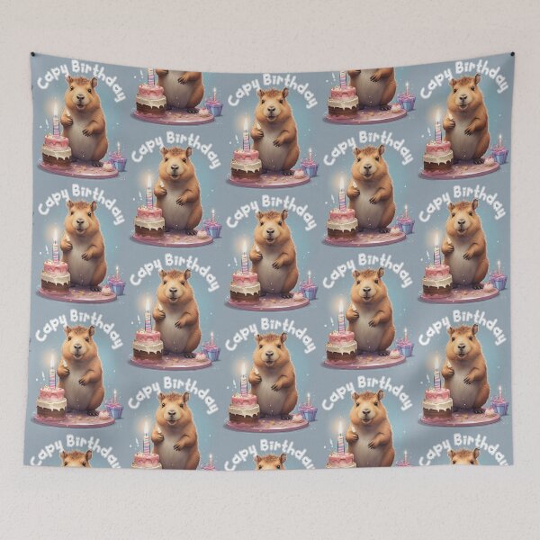 Item preview, Capybara Birthday, Capy Birthday designed and sold by Mandala108.