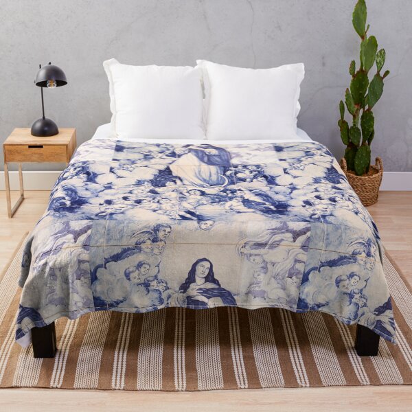Aperçu de l'œuvre Style de rue en céramique bleue et blanche Séville vertical créée et vendue par eddiebarronshop.