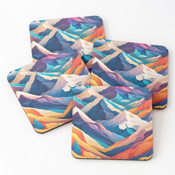 Item preview, Wave Pattern -  Colorful Mountain Wave ; Curved Line designed and sold by PatternInArt.