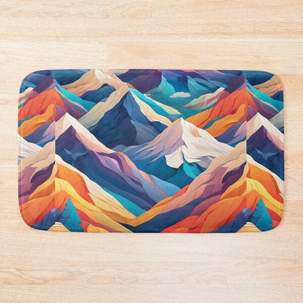 Item preview, Wave Pattern -  Colorful Mountain Wave ; Curved Line designed and sold by PatternInArt.