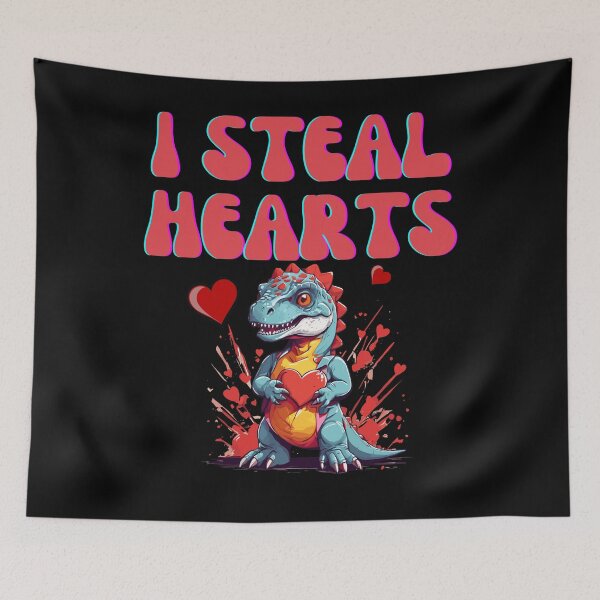 Item preview, I Steal Hearts - T-rex Baby Dinosaur Valentines Day designed and sold by smailjr.