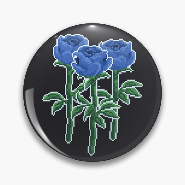 Item preview, Pixel Art Blue Roses designed and sold by PixelCarvel.