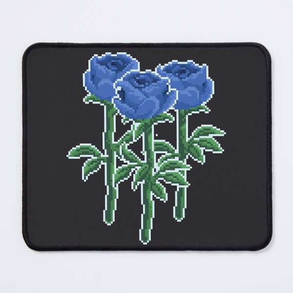 Item preview, Pixel Art Blue Roses designed and sold by PixelCarvel.