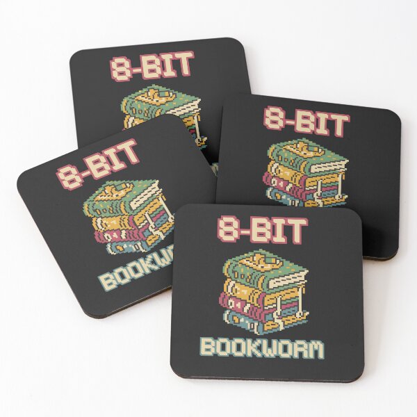 Item preview, 8-bit bookworm designed and sold by DazzleDroplets.