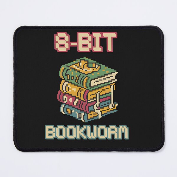 Item preview, 8-bit bookworm designed and sold by DazzleDroplets.