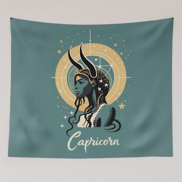 Item preview, capricorn constellation card designed and sold by Lunarweave.