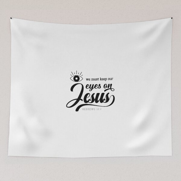 Item preview, Christian verse We must keep our eyes on Jesus designed and sold by BibleProject.