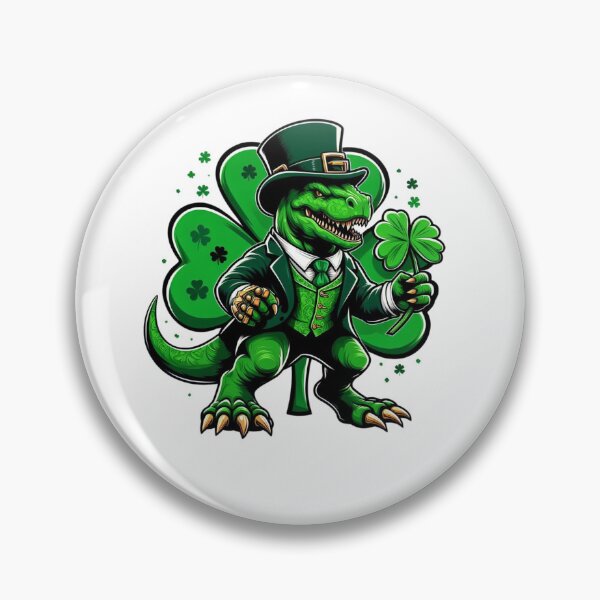 Aperçu de l'œuvre Saint Patrick T-Rex Day Saint Paddy's Day créée et vendue par GalaxyGraffiti.