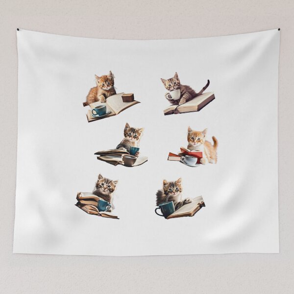 Item preview, Cat With Book Cute Cat Reading Book Funny Gifts For Cat Lovers Funny Gifts For Book Lovers Book Girly designed and sold by MatthewViews.