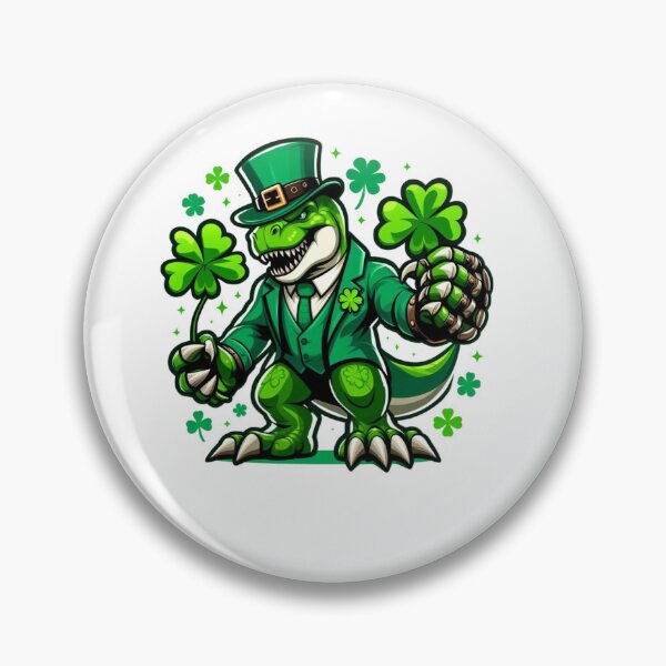 Aperçu de l'œuvre Saint Patrick T-Rex Day Saint Paddy's Day créée et vendue par GalaxyGraffiti.