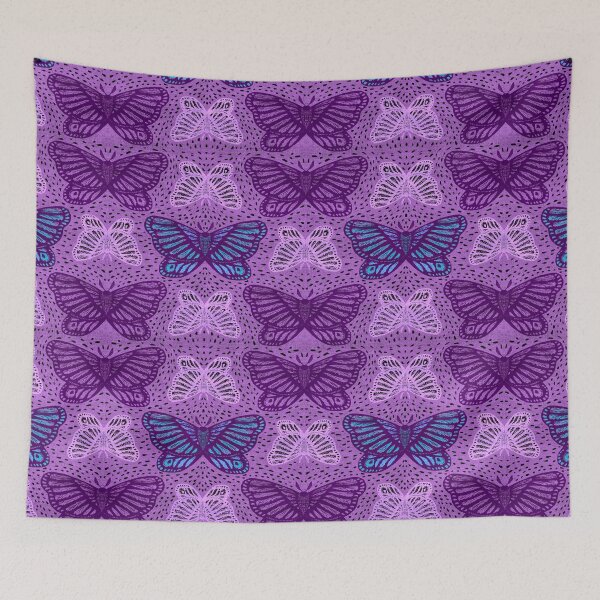 Item preview, Moths in Purple Seamless Pattern designed and sold by Rochelle Carr.