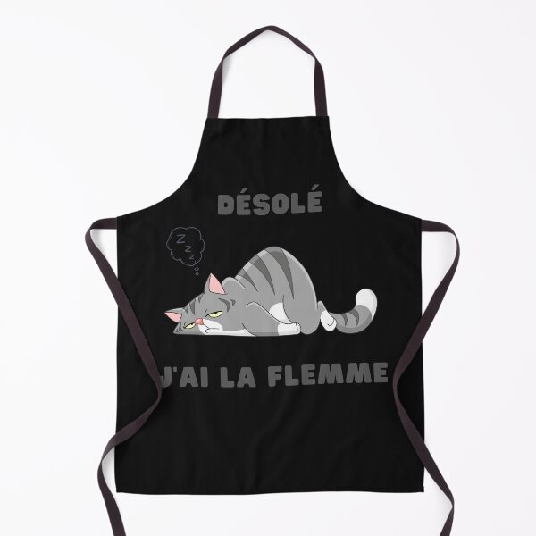 Item preview, Désolé J'ai la flemme T-shirt/French humour T-shirt/ Sorry I'm lazy t-shirt/ Lazy cat T-shirt/ Idea cadeau designed and sold by LiliMimiCraftfy.