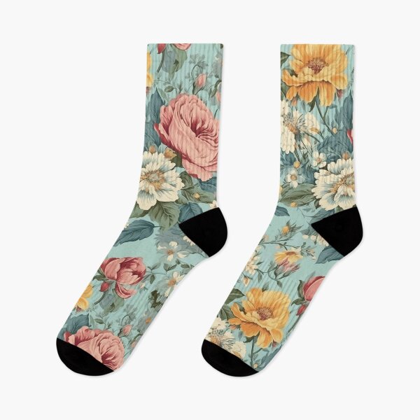 Item preview, Blue and Pink Vintage Floral Pattern designed and sold by Blue-Banana.