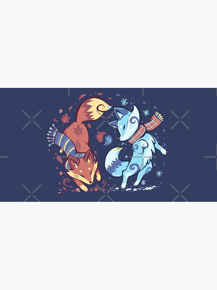 Thumbnail 5 of 5, Mouse Pad, Autumn and Snow Fox designed and sold by TechraNova.