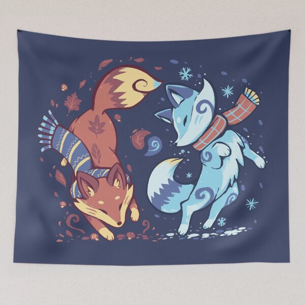 Item preview, Autumn and Snow Fox designed and sold by TechraNova.