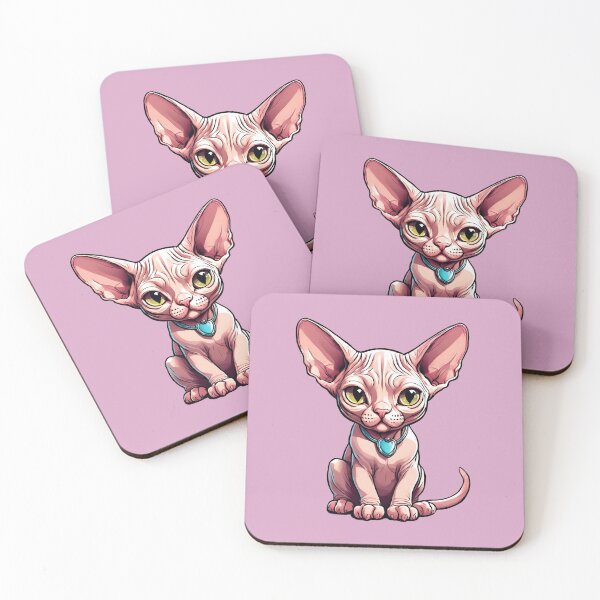 Item preview, Hairy Harry The Cute Watercolor Kawaii Sphynx Cat designed and sold by justpurrfect.