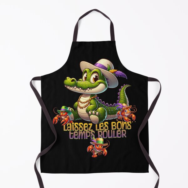 Item preview, Mardi Gras Party Gator & Crawdads designed and sold by HolidayBug.