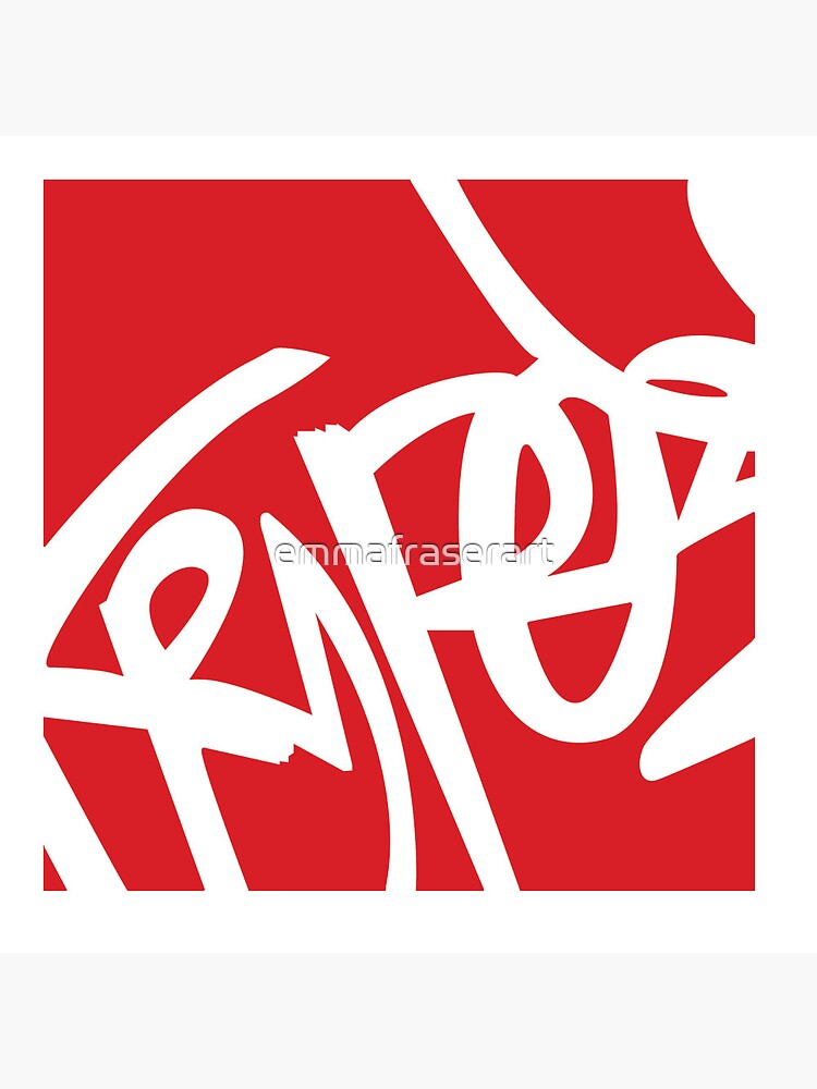 Thumbnail 3 of 3, Pin, Red Urban Graffiti Art designed and sold by emmafraserart.