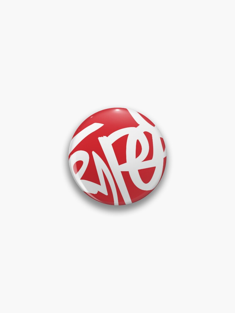 Thumbnail 1 of 3, Pin, Red Urban Graffiti Art designed and sold by emmafraserart.