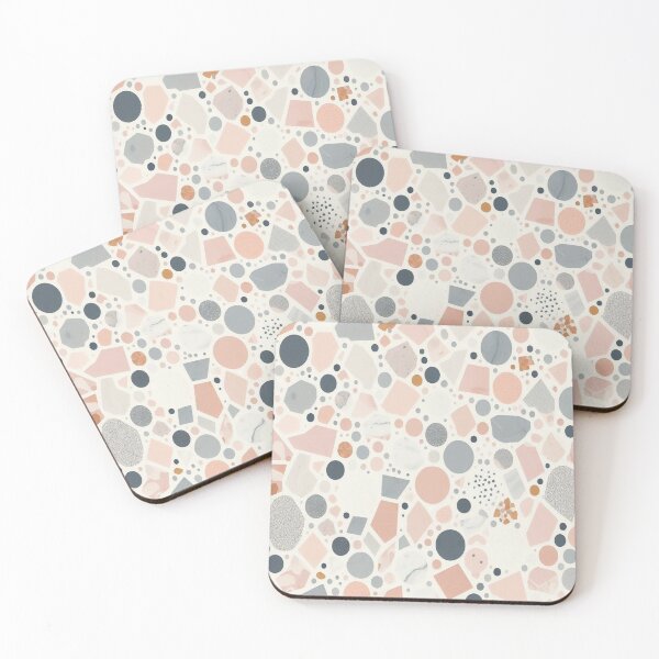 Item preview, Terrazzo - Pastel Pink Blue Grey Marble Texture  ; Abstract Pattern designed and sold by PatternInArt.