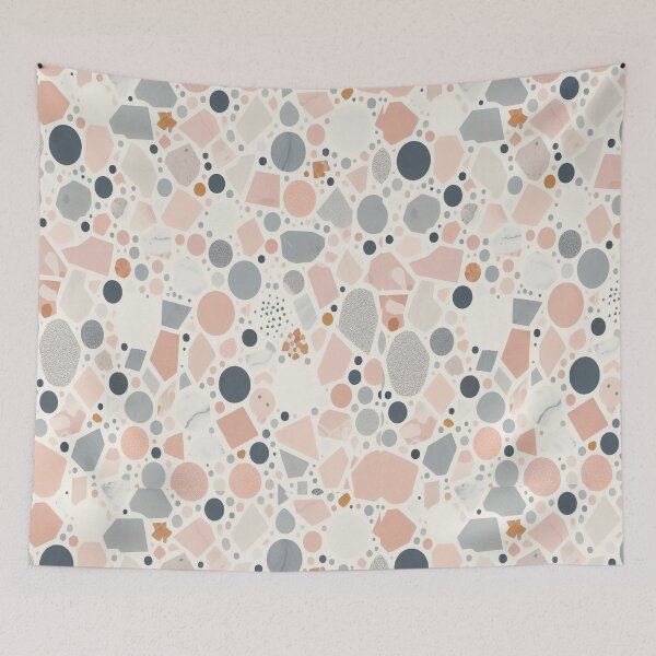 Item preview, Terrazzo - Pastel Pink Blue Grey Marble Texture  ; Abstract Pattern designed and sold by PatternInArt.