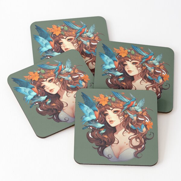 Item preview, Stickers birds beautiful colors sounds anime contour designed and sold by Mata-Win.