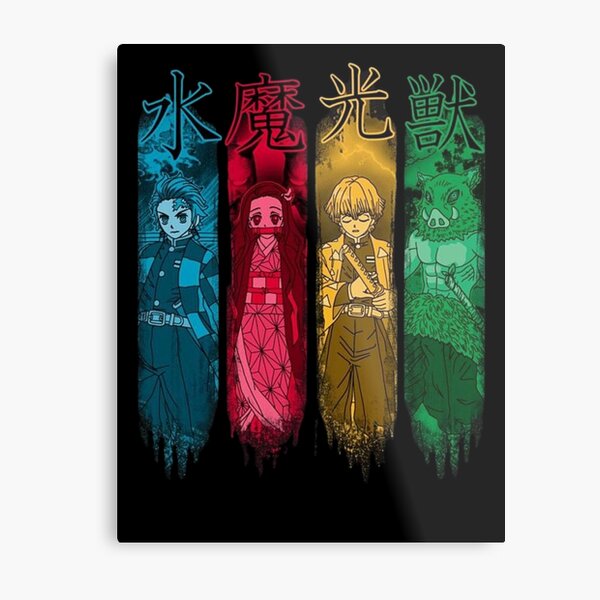 Demon Slayer Squad Metal Prints for Sale