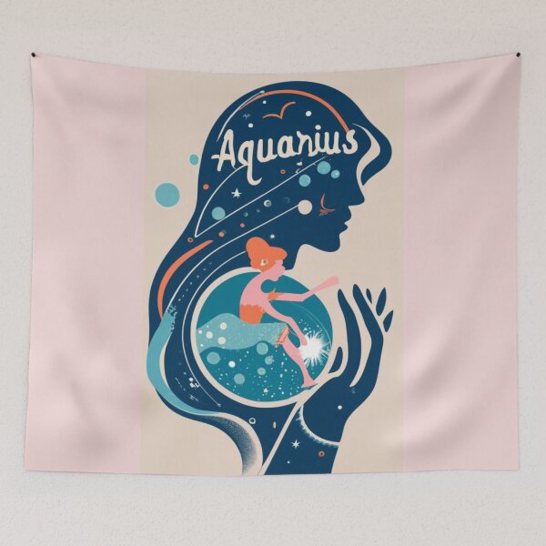 Item preview, Aquarius constellation card designed and sold by Lunarweave.