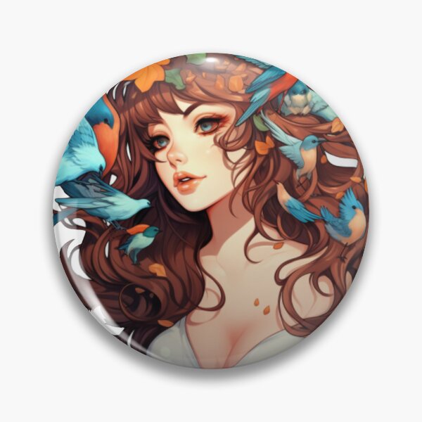 Item preview, Stickers birds beautiful colors sounds anime contour designed and sold by Mata-Win.
