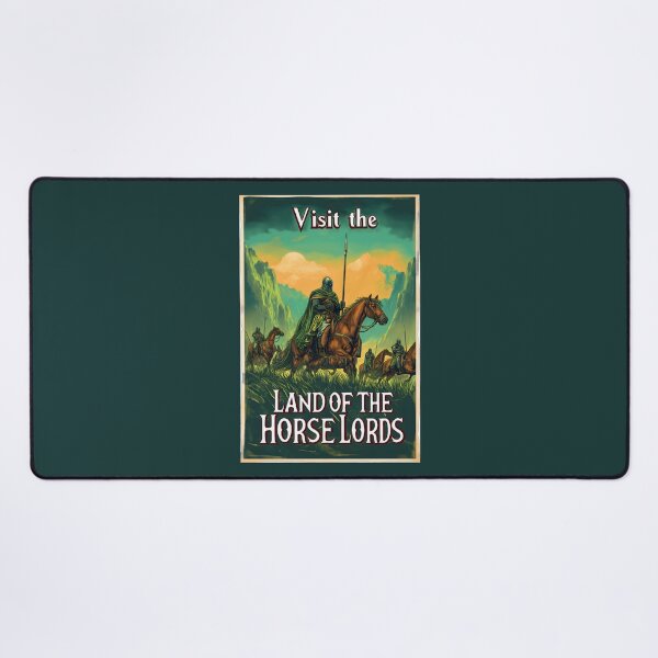 Item preview, Visit the Land of the Horse Lords - Vintage Travel Poster - Fantasy designed and sold by Fenay Designs.