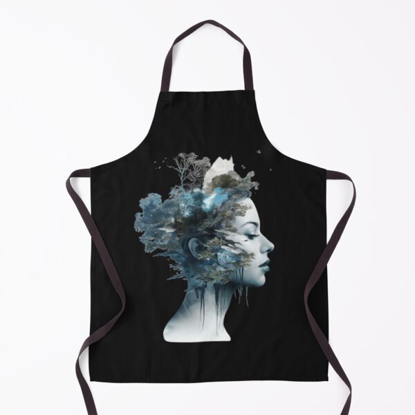 Item preview, Female profile face on forest and nature in winter designed and sold by cristina1001.