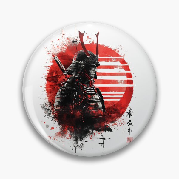 Item preview, Vigilant Samurai: Warrior's Profile with Sunburst Backdrop designed and sold by ShogunStyle.