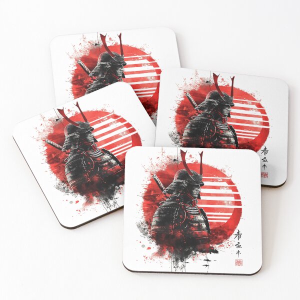 Item preview, Vigilant Samurai: Warrior's Profile with Sunburst Backdrop designed and sold by ShogunStyle.