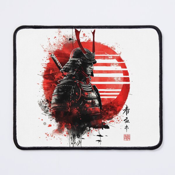 Item preview, Vigilant Samurai: Warrior's Profile with Sunburst Backdrop designed and sold by ShogunStyle.
