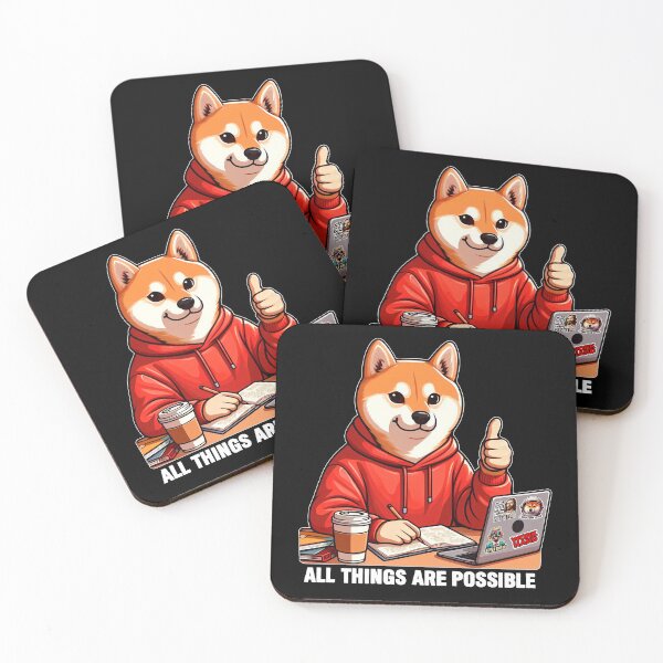 Item preview, All Things Are Possible Shiba Inu Dog Laptop Homework Hardworking Study Hard designed and sold by plushism.