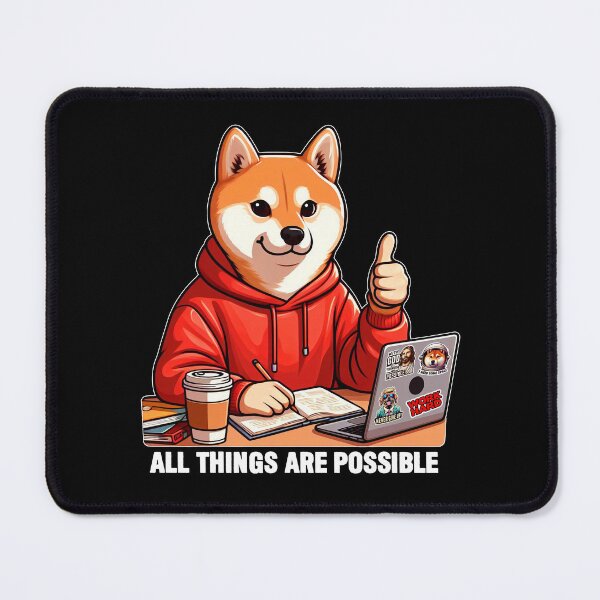 Item preview, All Things Are Possible Shiba Inu Dog Laptop Homework Hardworking Study Hard designed and sold by plushism.