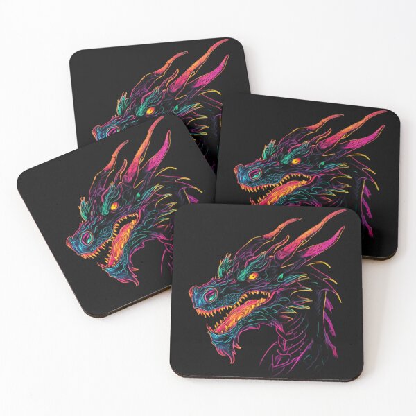 Aperçu de l'œuvre Dragon de couleur néon créée et vendue par Elitegraff.