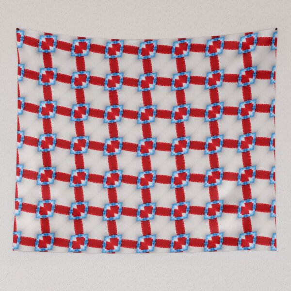Item preview, A pattern of red and blue squares designed and sold by johndesign88.